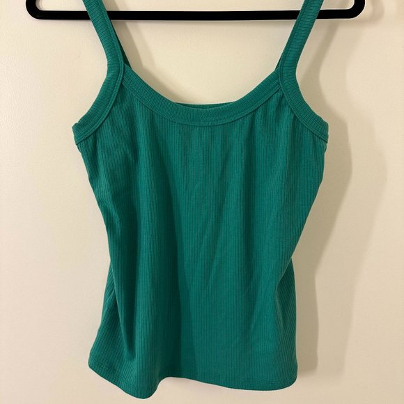 NWT Aqua Green Ribbed Tank Top - Picture 1 of 4